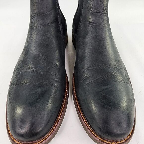 Florsheim Men's Chalet Boot US 12 M Chelsea Pull On Black Leather Plain Toe - Picture 8 of 11